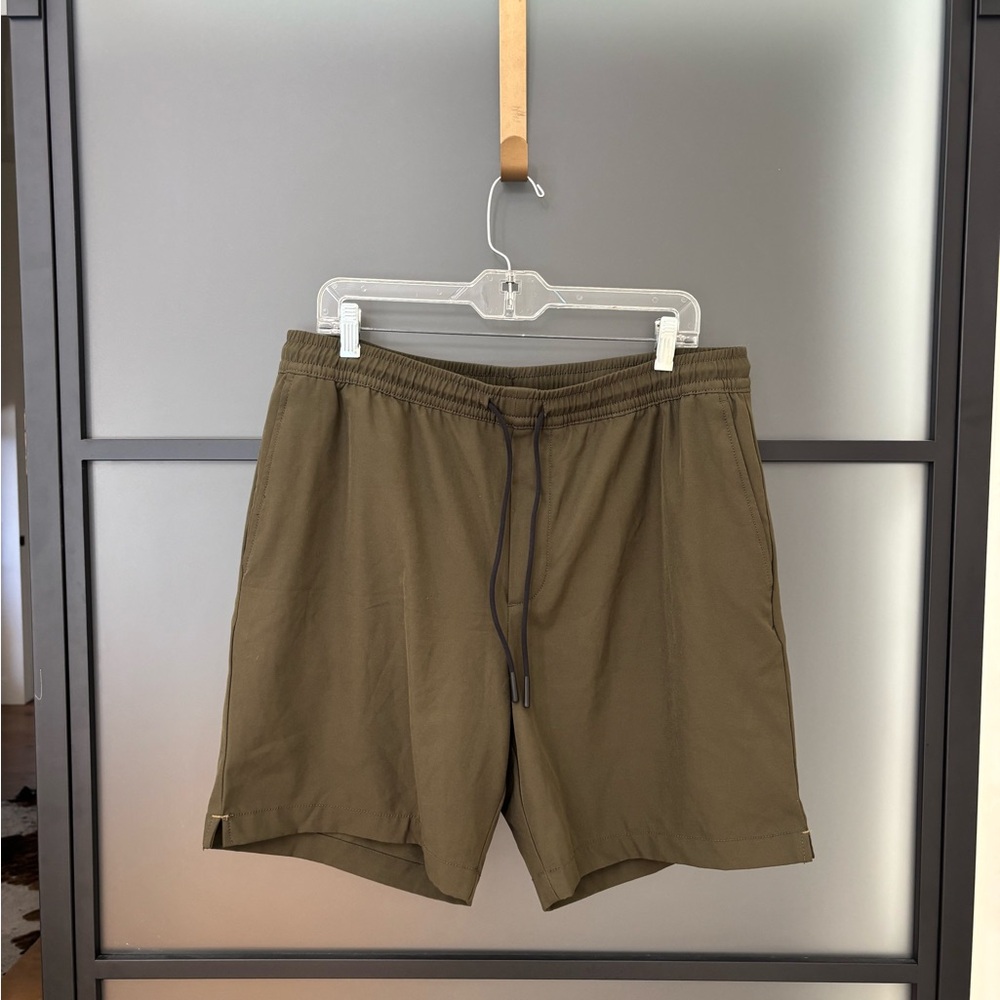 Army/Olive Green Men's swim or athletic shorts.
